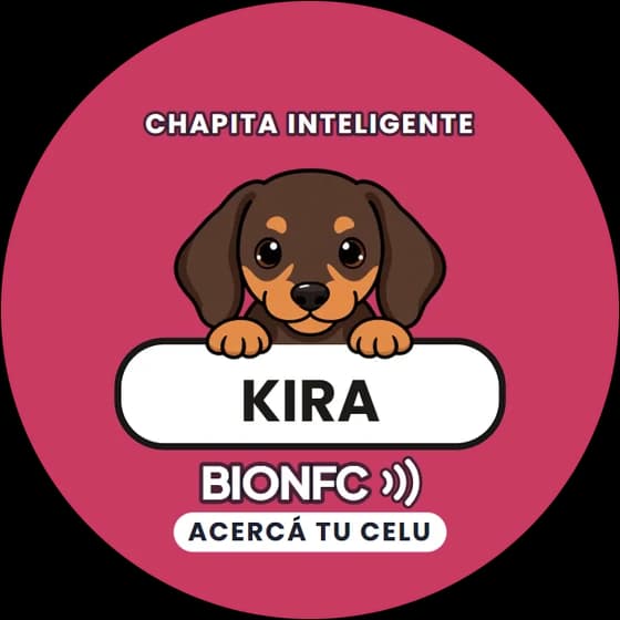 Chapita de Kira: Salchicha en rosa