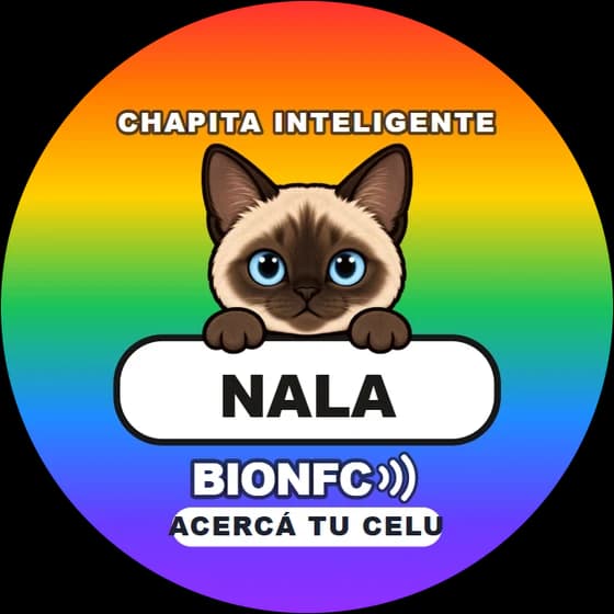 Chapita de Nala: Siamesa en arcoíris