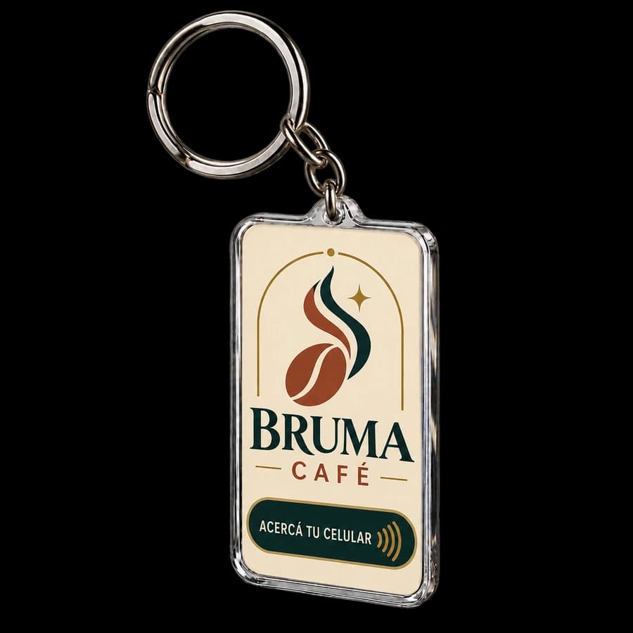 Diseño de Llavero para Café · NFC
