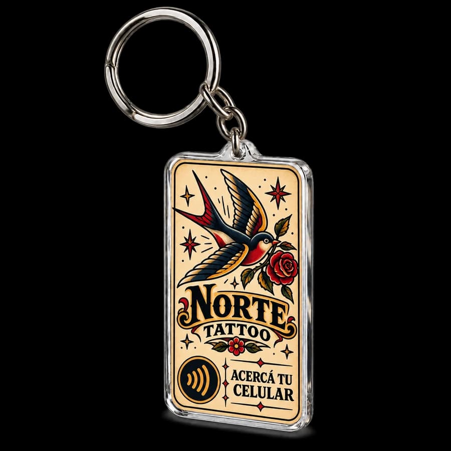 Diseño de Llavero para Tattoo · NFC